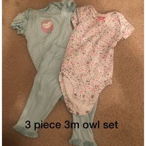 3 piece owl set